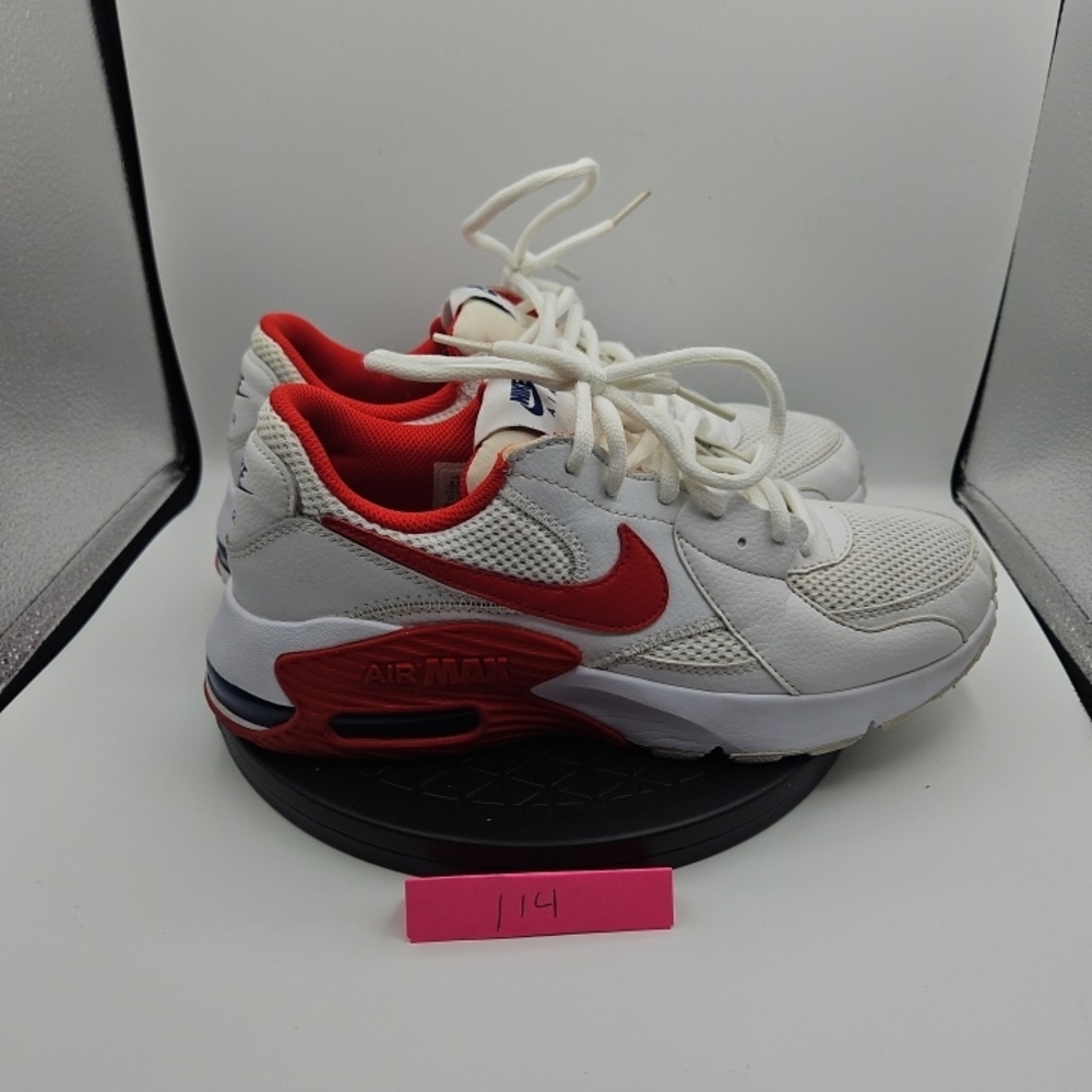 Nike  White & Red Air Max Low-Top Sneakers